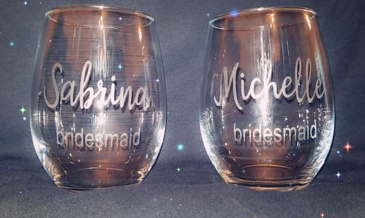 Etched Glass Drinkware